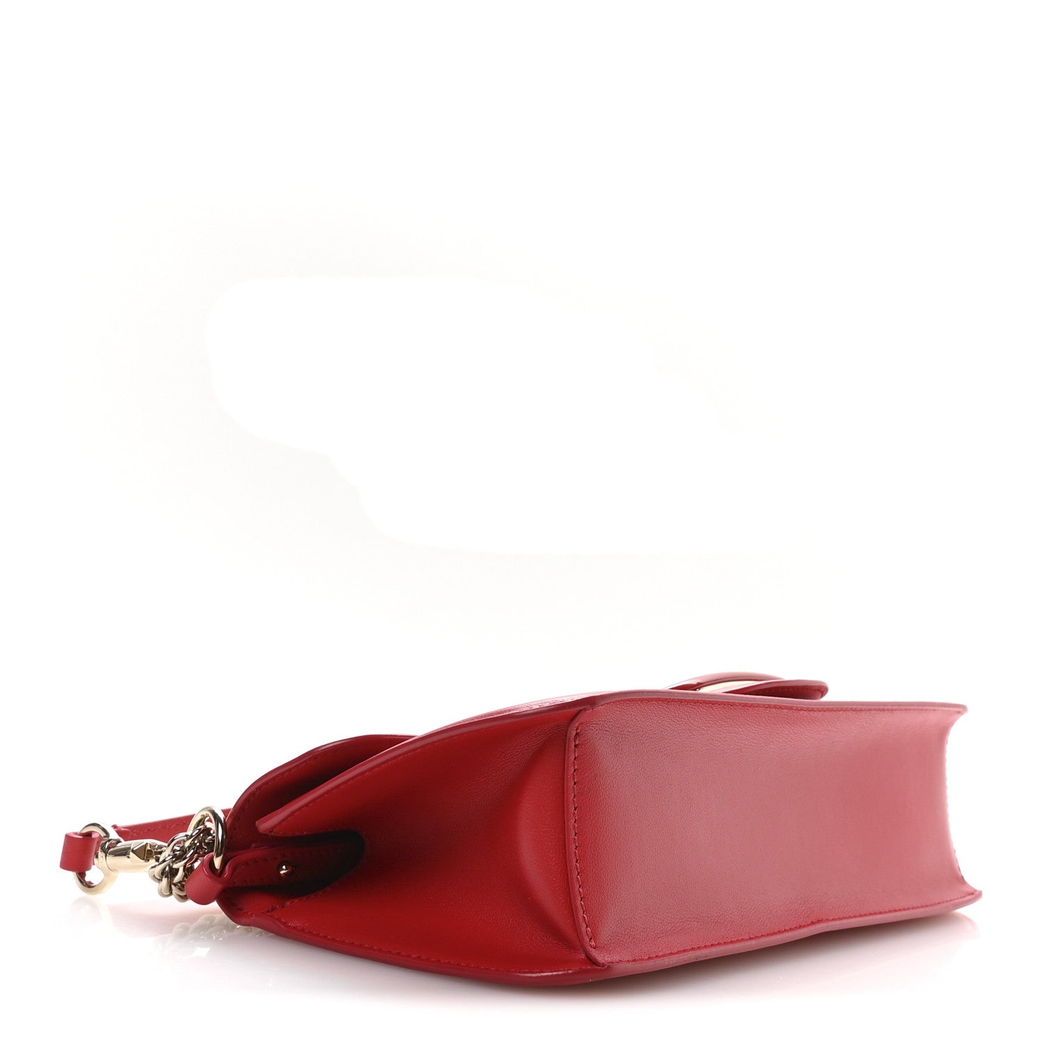 Valentino Garavani Calfskin Enamel Vlogo Loco Shoulder Bag Rouge Pur 4 of 12