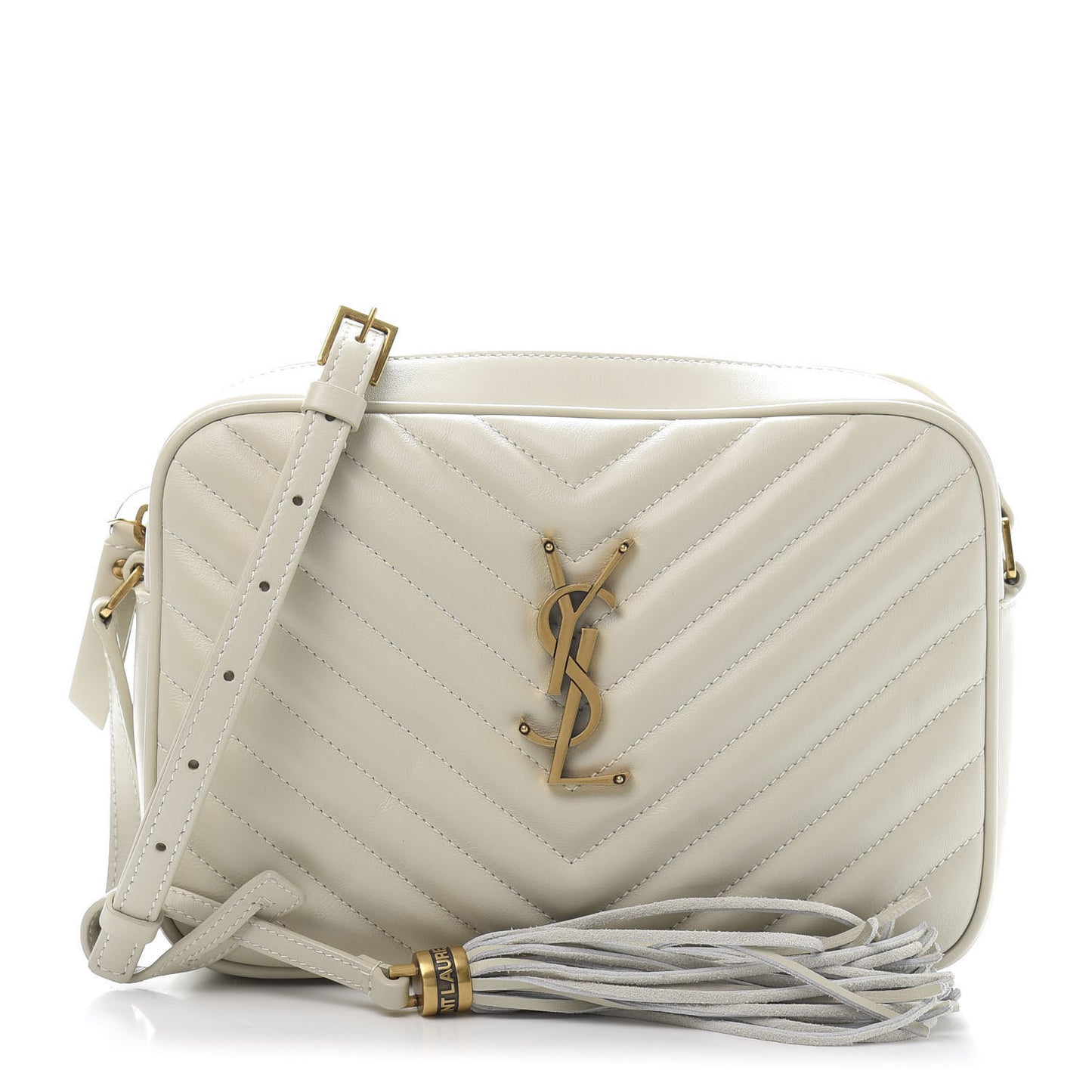 Calfskin Matelasse Monogram Lou Camera Bag Crema Soft