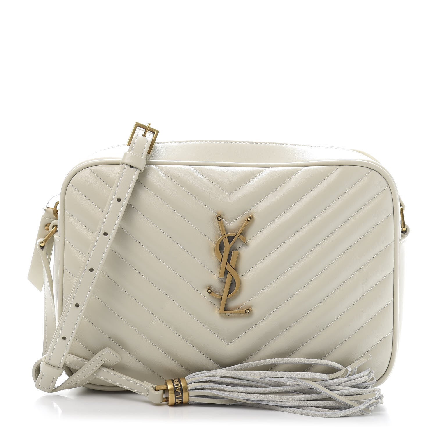 Saint Laurent Calfskin Matelasse Monogram Lou Camera Bag Crema Soft 1 of 12