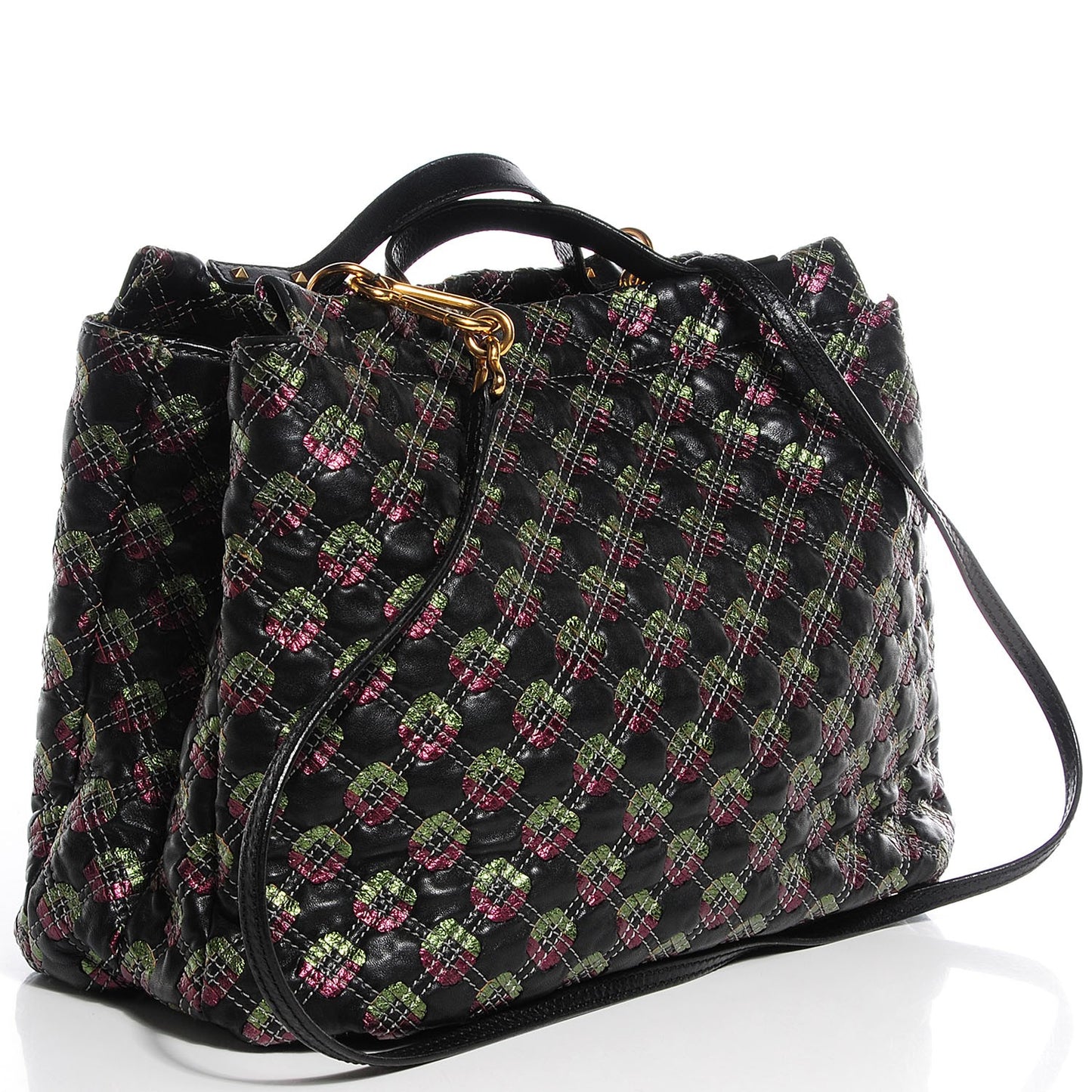 Leather Quilted Robert Leslie Bag Black