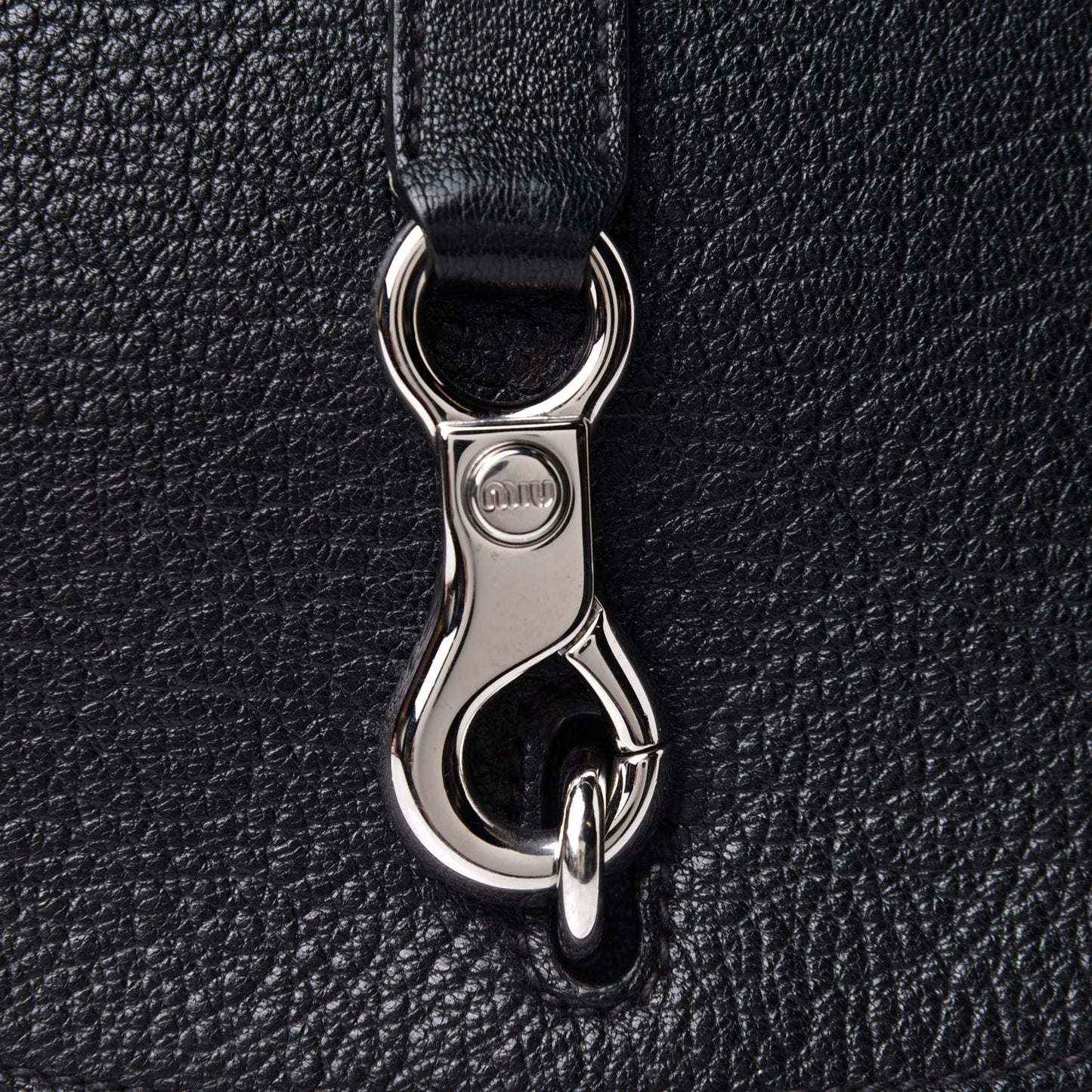 Goatskin Madras Flap Shoulder Bag Black