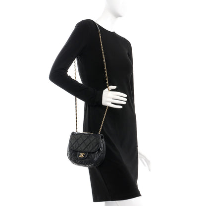 Chanel Aged Calfskin Small Bubble CC Flap Black 2 of 9