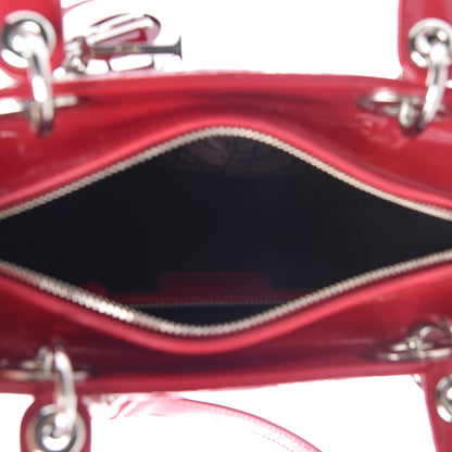 Christian Dior Patent Cannage Medium Lady Dior Red 5 of 11