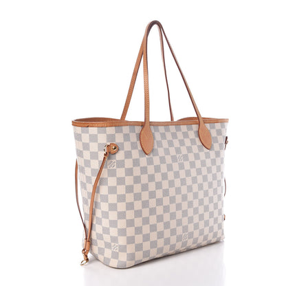 Louis Vuitton Damier Azur Neo Neverfull MM Rose Ballerine 4 of 15