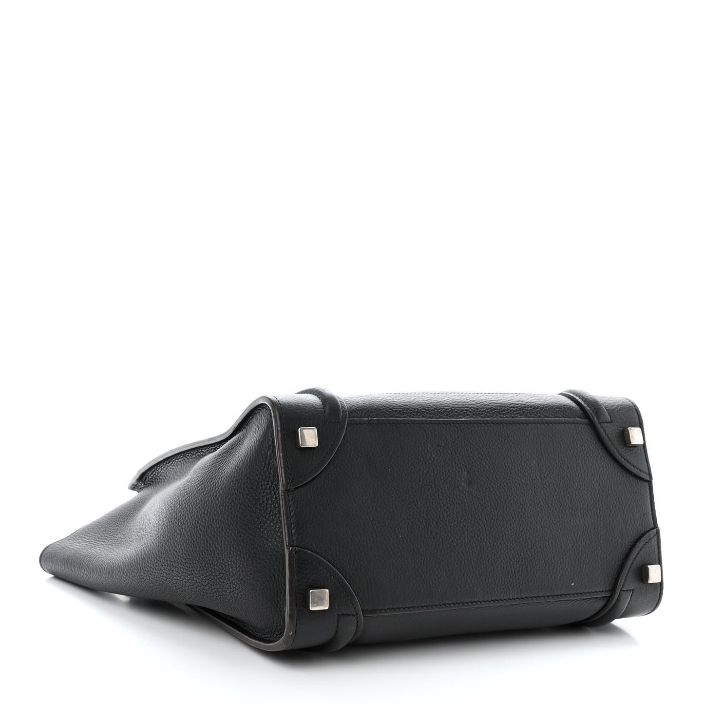 Drummed Calfskin Micro Luggage Black