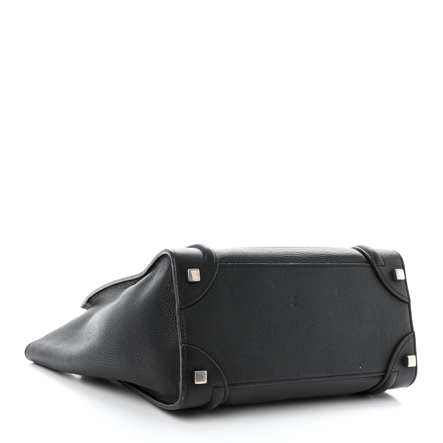 Celine Drummed Calfskin Micro Luggage Black 4 of 12