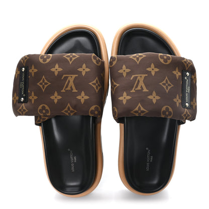Louis Vuitton Nylon Monogram Pool Pillow Comfort Mule 38 Cacao Brown 2 of 9