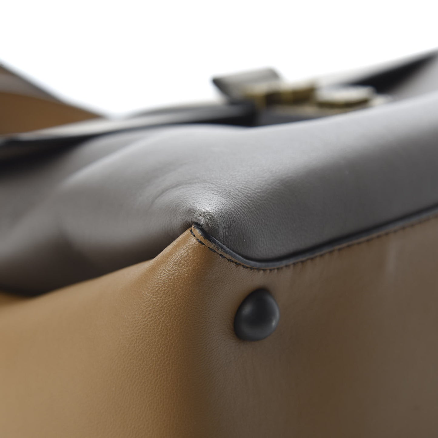 Nappa Multicolor Piazza Bag Steel New Cigar