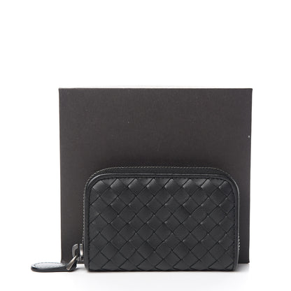 Bottega Veneta Nappa Intrecciato Zip Around Coin Purse Black 6 of 6