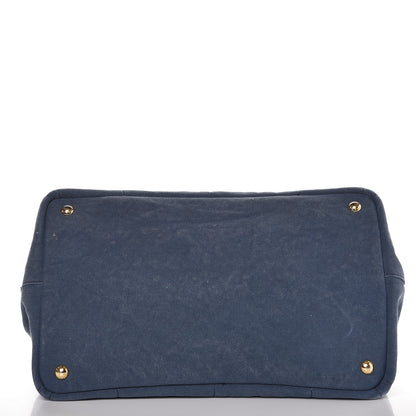 Prada Canvas Canapa Logo Tote Blue 5 of 13