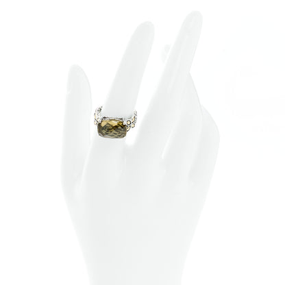 John Hardy Sterling Silver 18K Yellow Gold Olive Quartz Batu Kawung Ring 54 7 2 of 5