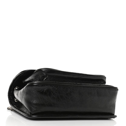 Saint Laurent Crinkled Lambskin Matelasse Monogram Baby Niki Chain Satchel Black 4 of 7