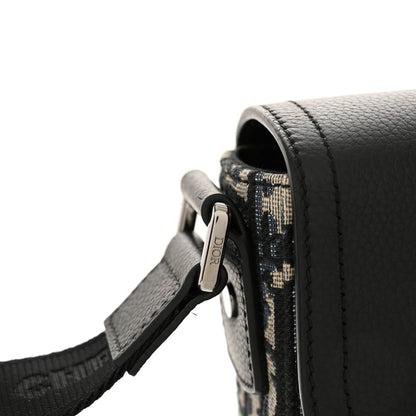 Christian Dior Oblique Jacquard Grained Calfskin Small Saddle Messenger Bag Beige Black 11 of 11