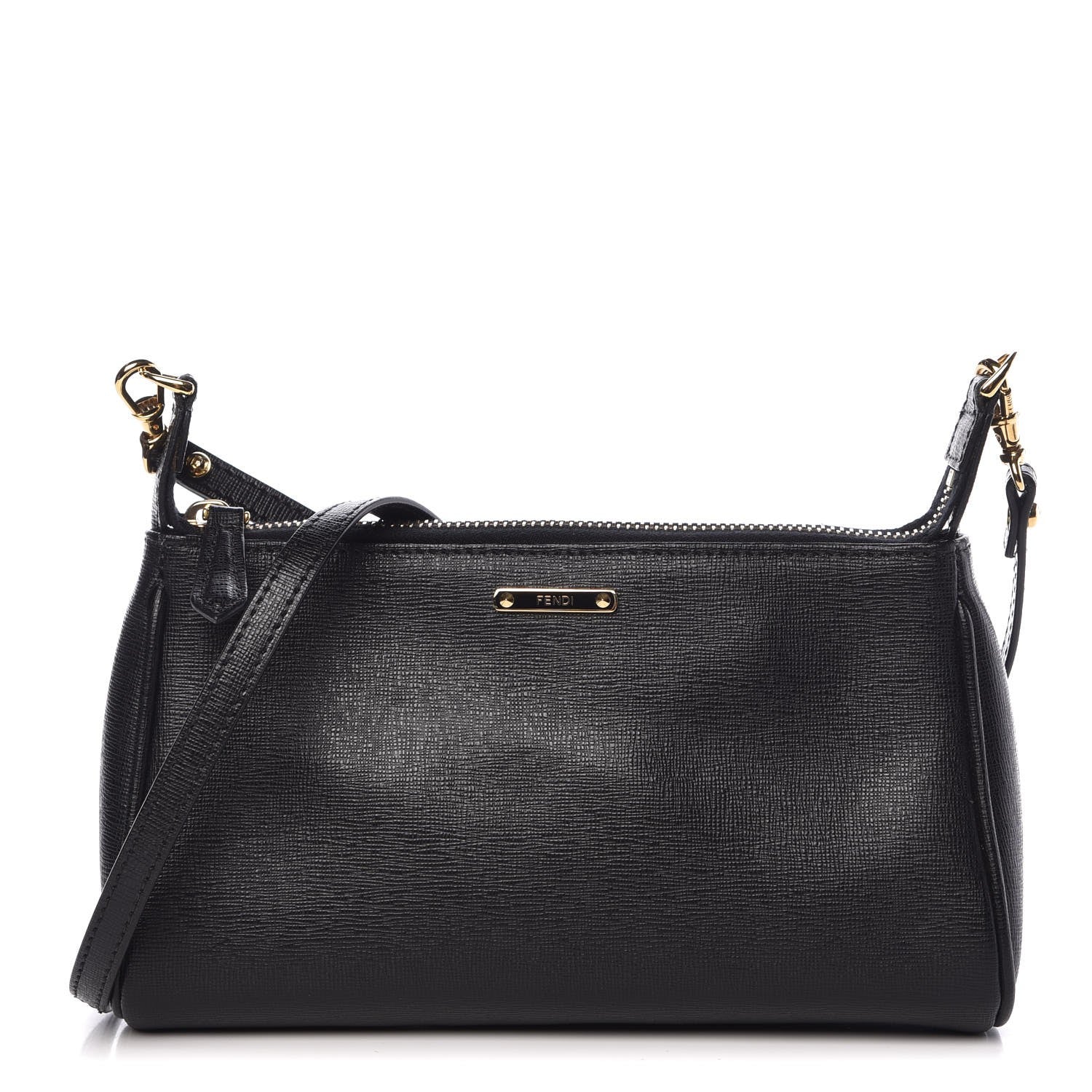 Fendi Vitello Elite Mini Pouch Crossbody Black 1 of 7