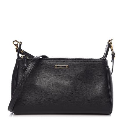 Fendi Vitello Elite Mini Pouch Crossbody Black 1 of 7