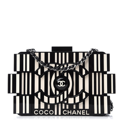 Chanel Plexiglass Barcode Boy Brick Lego Clutch Black 1 of 10