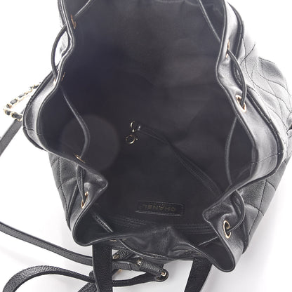 Chanel Sheepskin Caviar Quilted Daily Round Backpack Black 5 of 10