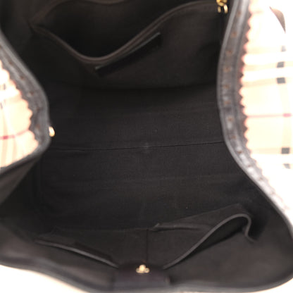 Burberry Haymarket Check Medium Brogue Tassel Tote 4 of 19