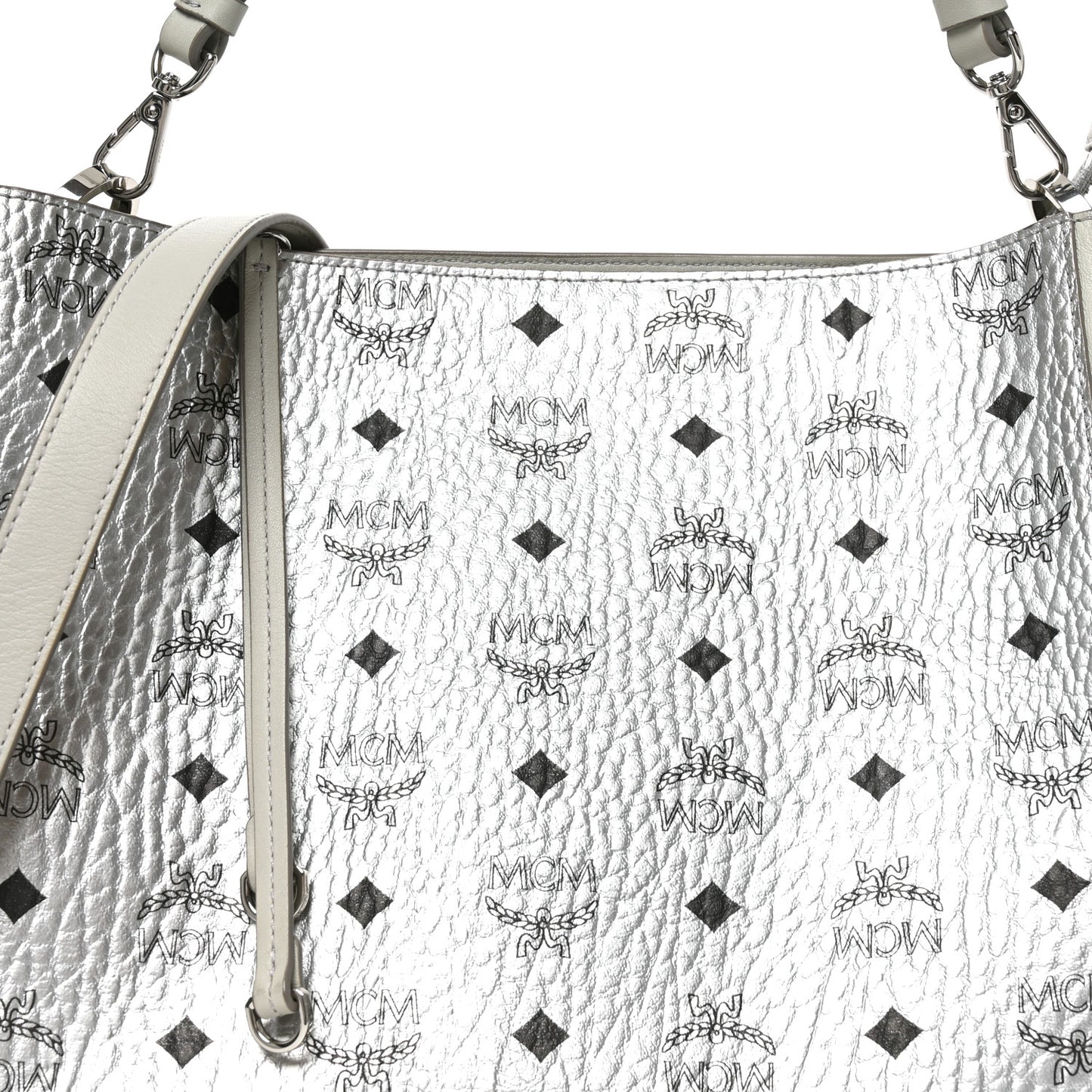 Metallic Visetos Medium Aren Hobo Silver