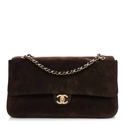 Chanel Suede Calfskin Small Souplissimo Maxi Flap Dark Brown 1 of 11