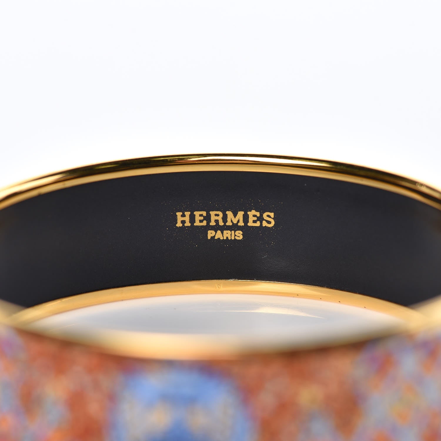 Hermes Enamel Printed Wide Bracelet 65 4 of 5