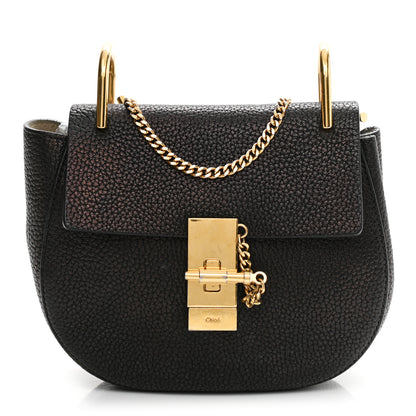 Chloe Grained Lambskin Mini Drew Shoulder Bag Black 1 of 13
