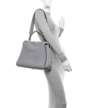Fendi Vitello Tahiti Burro Large Peekaboo Iconic Essentially Satchel Ardesia Dark Blue 2 of 15