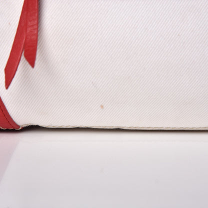 Miu Miu Canvas Calfskin Satchel Fuoco 8 of 9