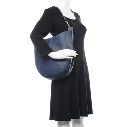 Celine Supple Calfskin Medium Hobo Ink Blue 2 of 7