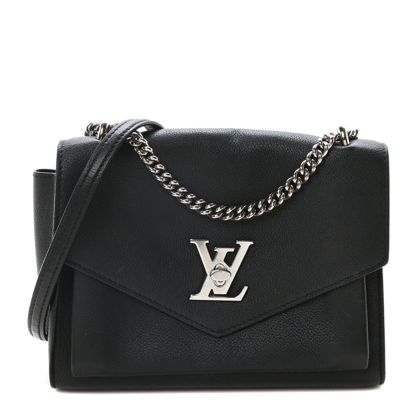 Soft Calfskin My Lockme Chain Bag BB Black