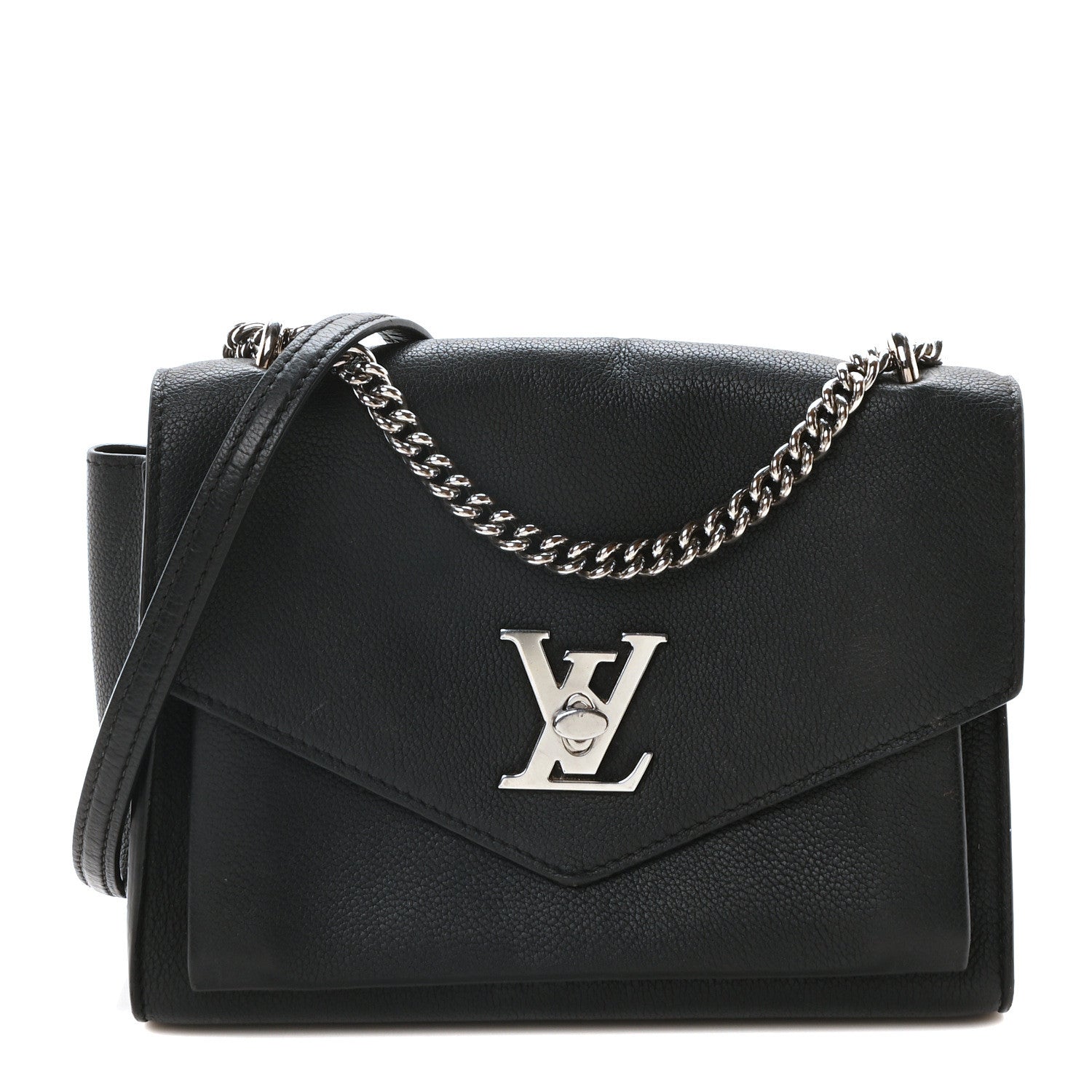 Louis Vuitton Soft Calfskin My Lockme Chain Bag BB Black 1 of 9