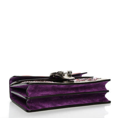 Gucci GG Supreme Monogram Embroidered Small Dionysus Shoulder Bag Purple 4 of 6