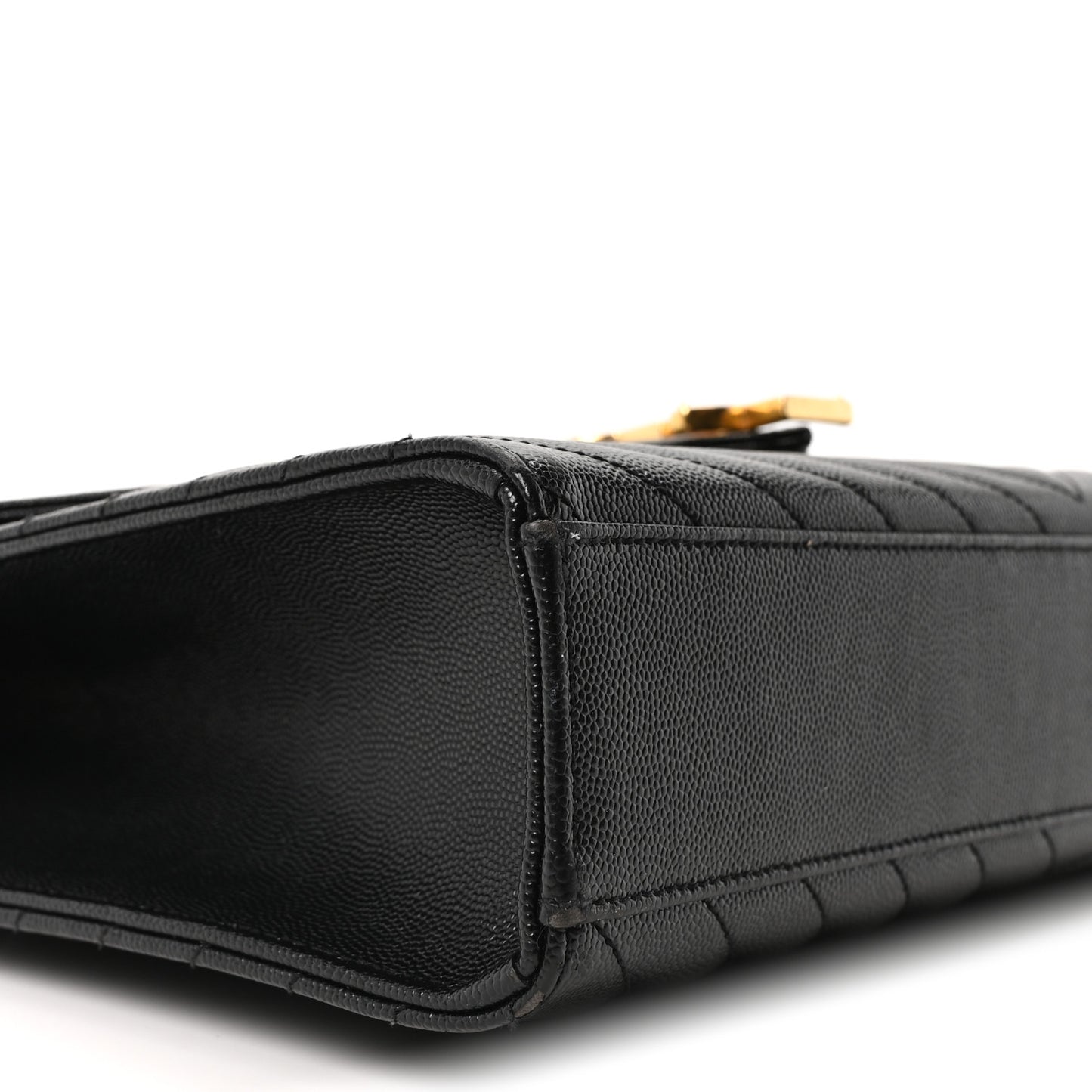 Grain De Poudre Matelasse Chevron Large Monogram Satchel Black