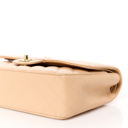 Chanel Caviar Quilted Medium Double Flap Beige 11 of 12