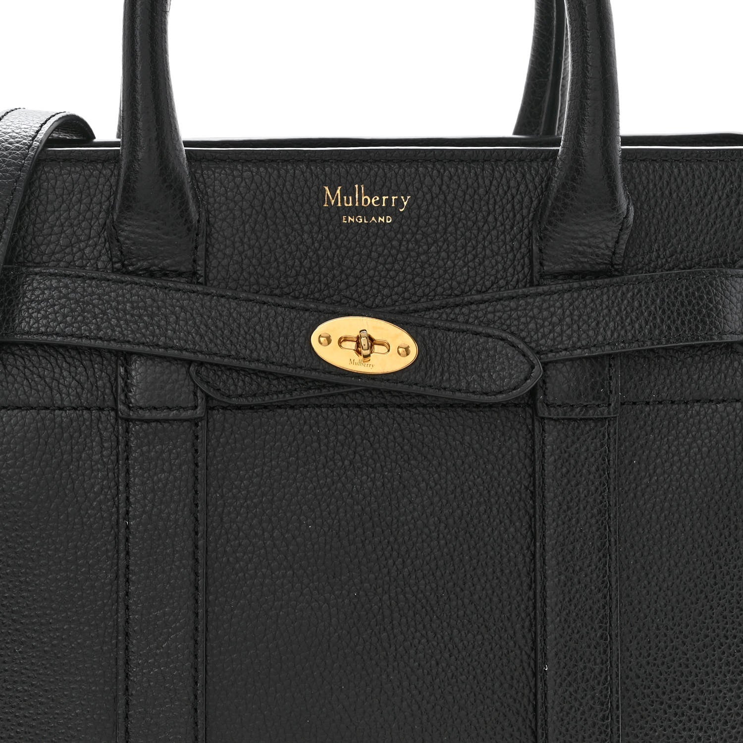 Mulberry Small Classic Grain Mini Zipped Bayswater Black 7 of 9