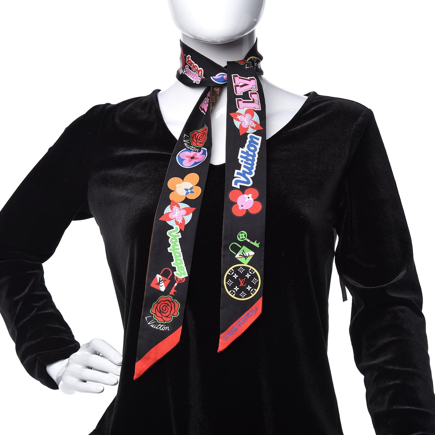 Silk Monogram LV Stories BB Bandeau Black