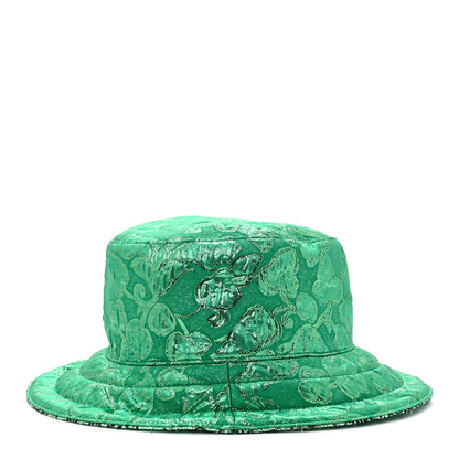 Gucci Canvas Lame GG Monogram Reversible Bucket Hat L Green 6 of 15