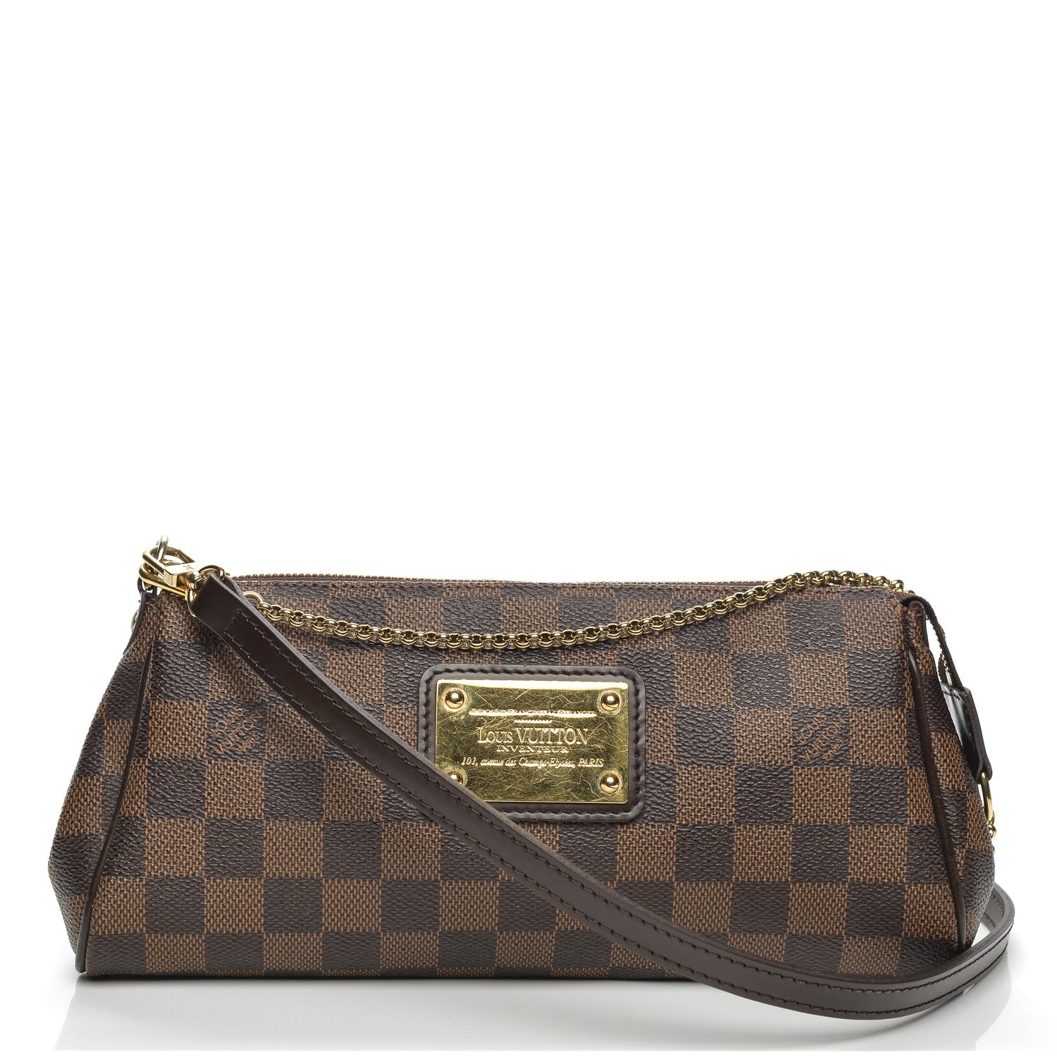 Louis Vuitton Damier Ebene Eva Clutch 1 of 8