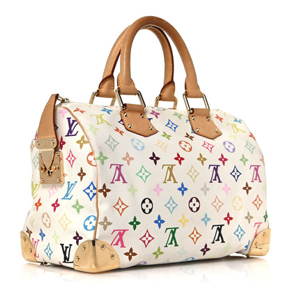 Louis Vuitton Monogram Multicolor Speedy 30 White 3 of 22