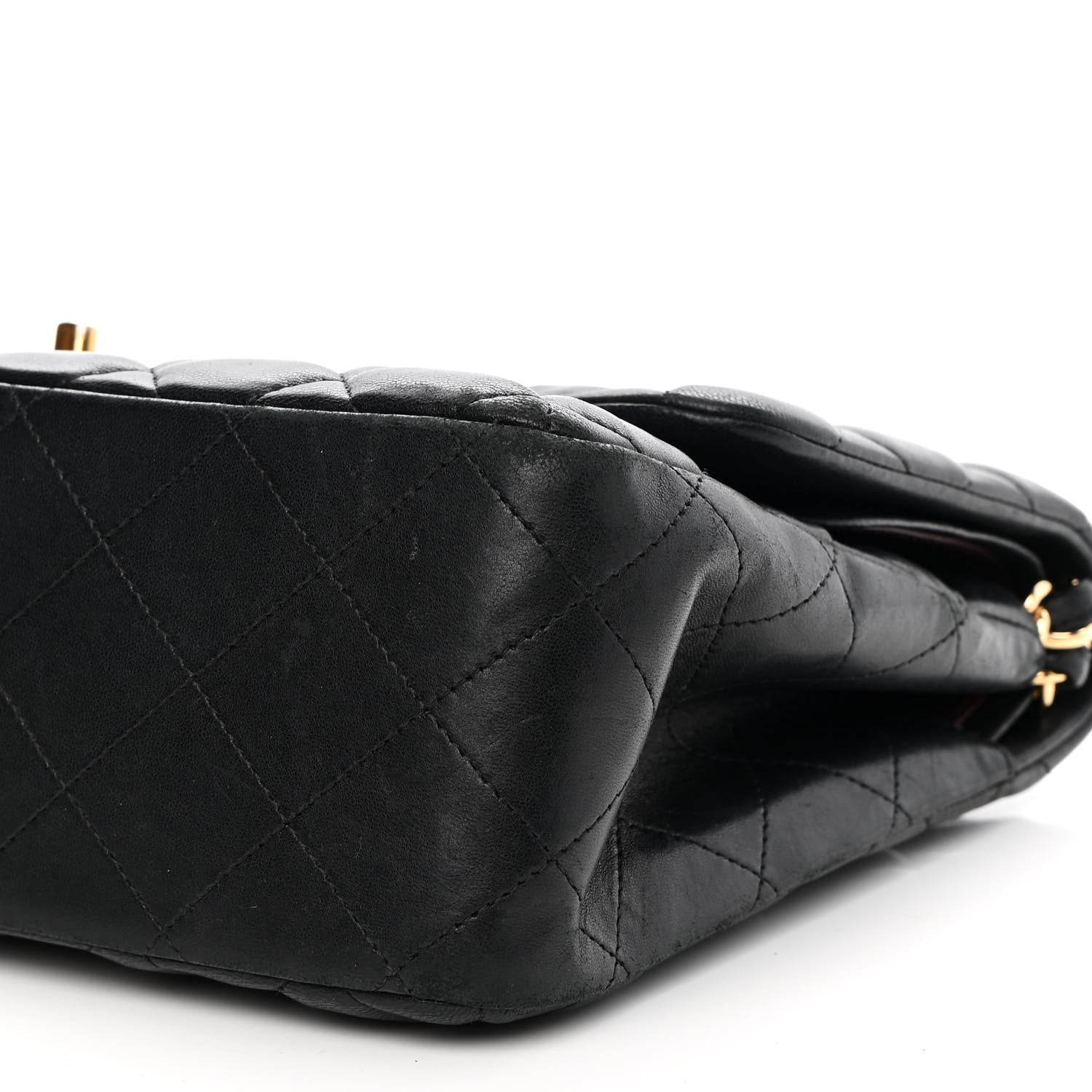 Chanel Lambskin Quilted Jumbo Double Flap Black 9 of 11