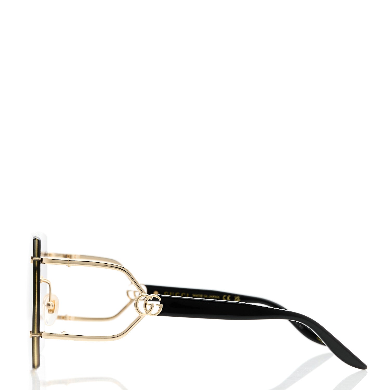 Gucci Metal Diapason Rimless Geometric Sunglasses GG1562S Black 3 of 8