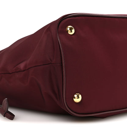Prada Tessuto Nylon Saffiano Tote Granato 10 of 11