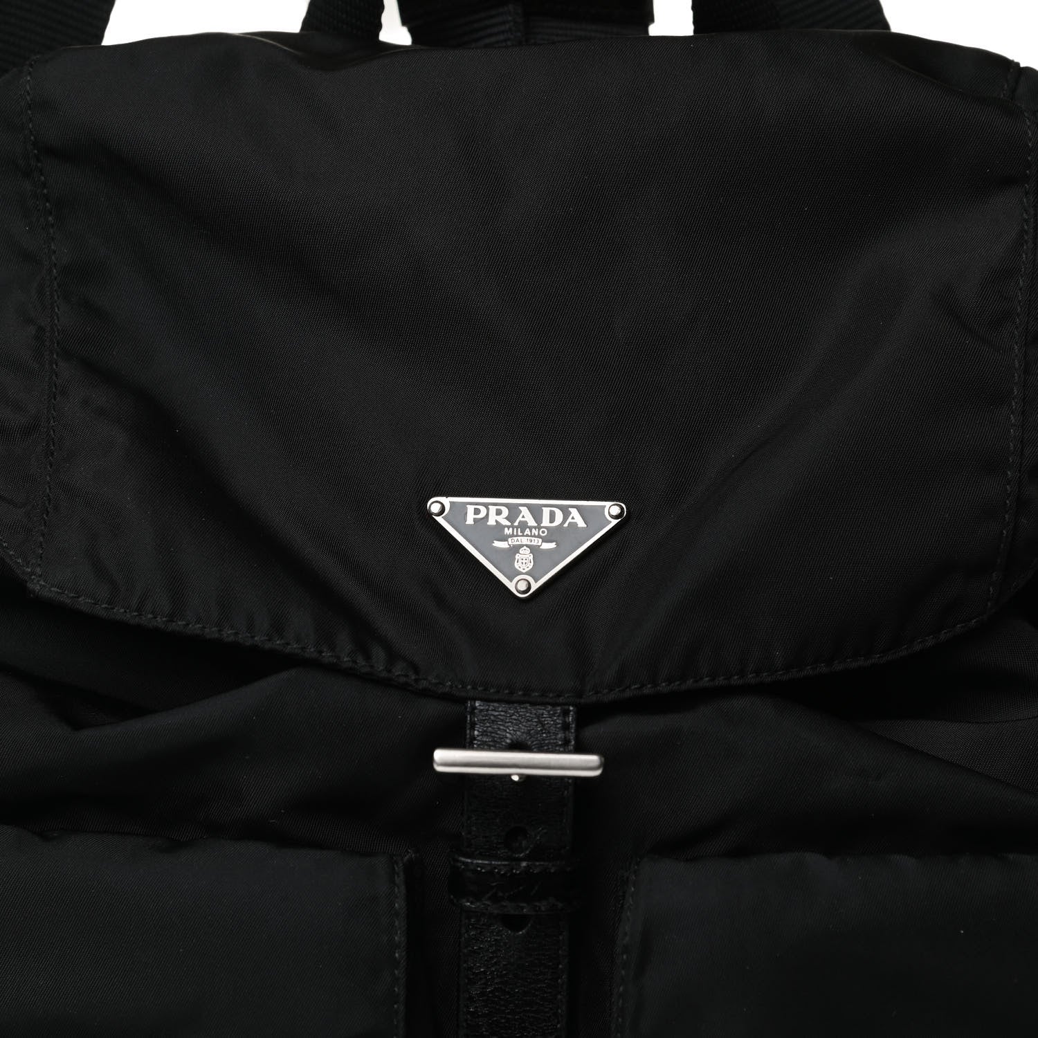 Prada Tessuto Nylon Saffiano Medium Backpack Black 11 of 17