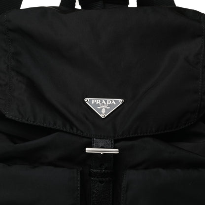 Prada Tessuto Nylon Saffiano Medium Backpack Black 11 of 17