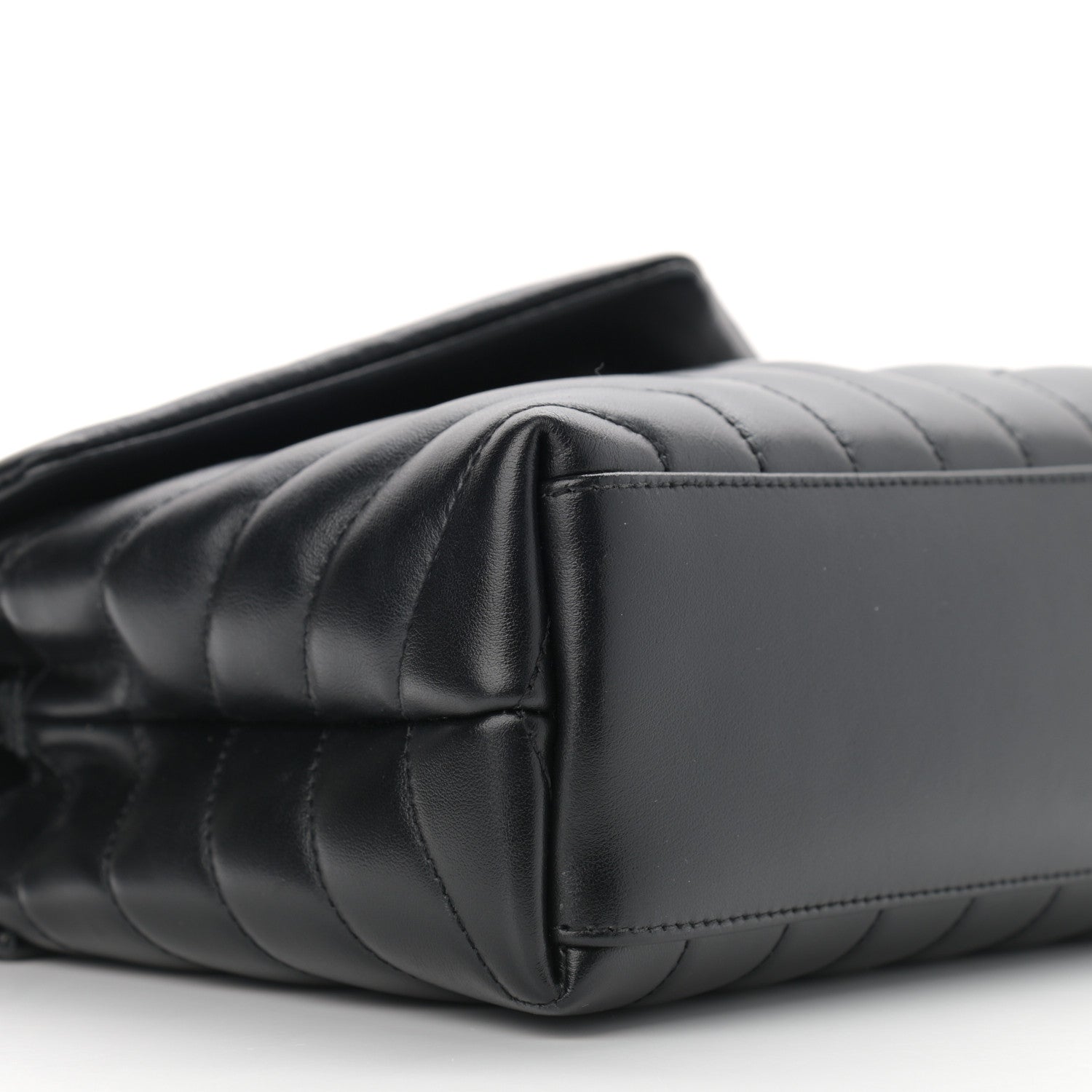 Saint Laurent Calfskin Y Quilted Monogram Small Loulou Chain Satchel Black 10 of 12