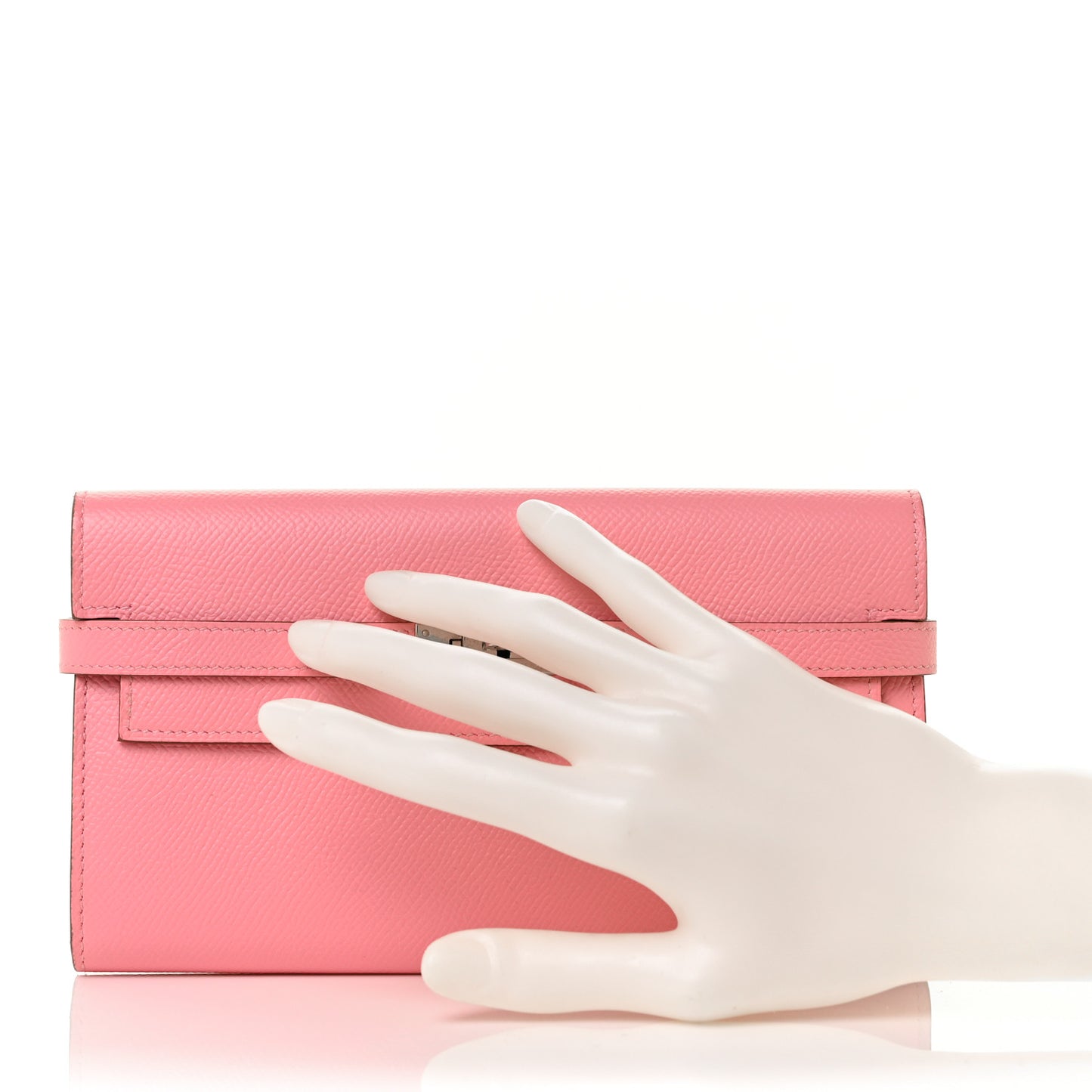 Epsom Kelly Longue Wallet Rose Confetti