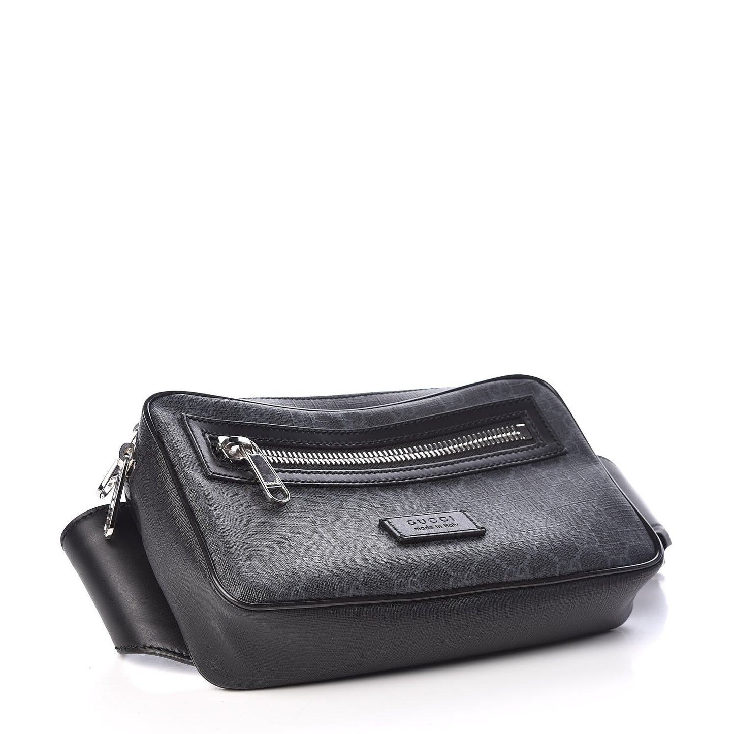Soft GG Supreme Monogram Web Belt Bag Black Grey