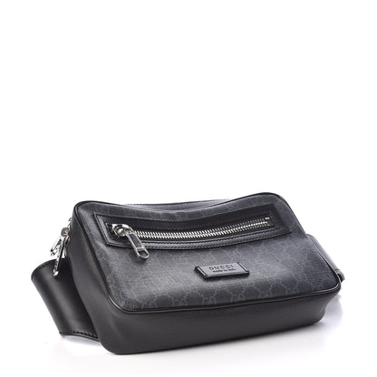 Gucci Soft GG Supreme Monogram Web Belt Bag Black Grey 4 of 9