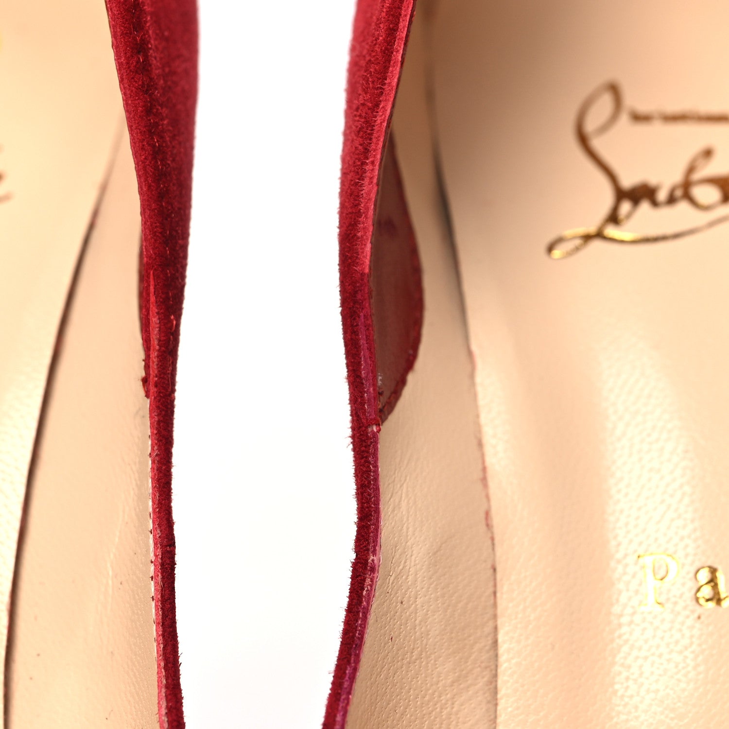 Christian Louboutin CHRISTIAN LOUBOUTIN Suede Victorina 100 Pumps 37 Carmin 9 of 9