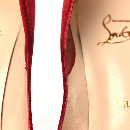 Christian Louboutin CHRISTIAN LOUBOUTIN Suede Victorina 100 Pumps 37 Carmin 9 of 9